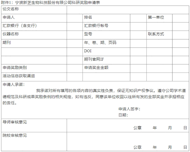 科研獎勵申請表